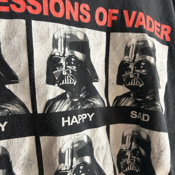 Star Wars Official Expressions Of Vader T Shirt Funny Fan Tee Faces Of Vader L - Picture 7 of 13